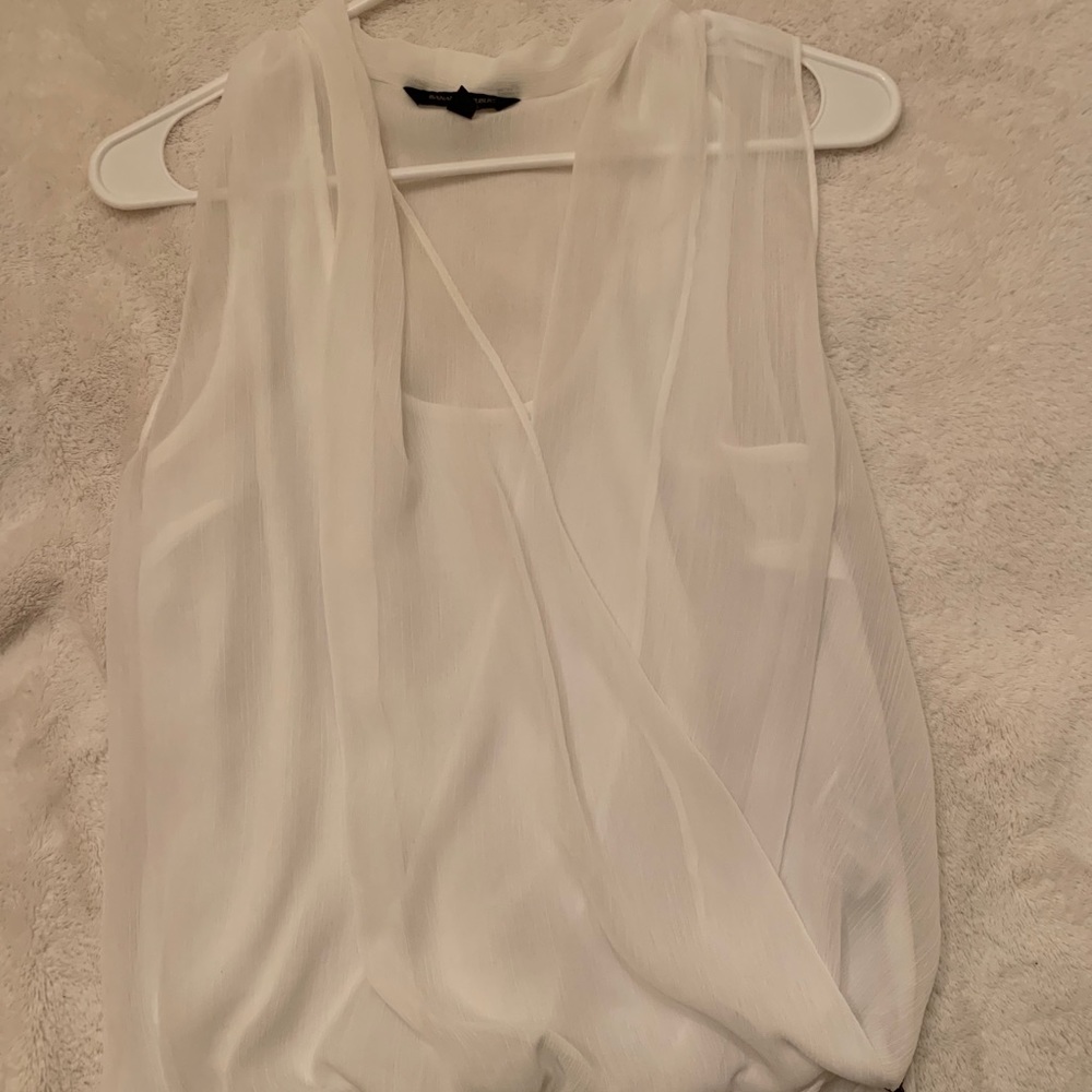 White Sleeveless Blouse